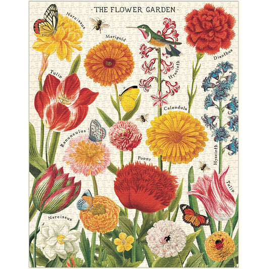 Vintage-Inspired Puzzle - Flower Garden